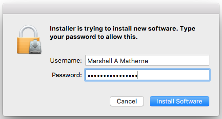 Log In window