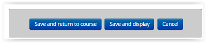 Save and Return to Course button