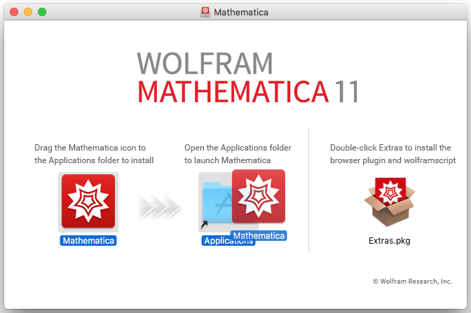 Mathematica icon moving into the applications folder