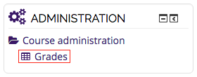 Administration block/grades button