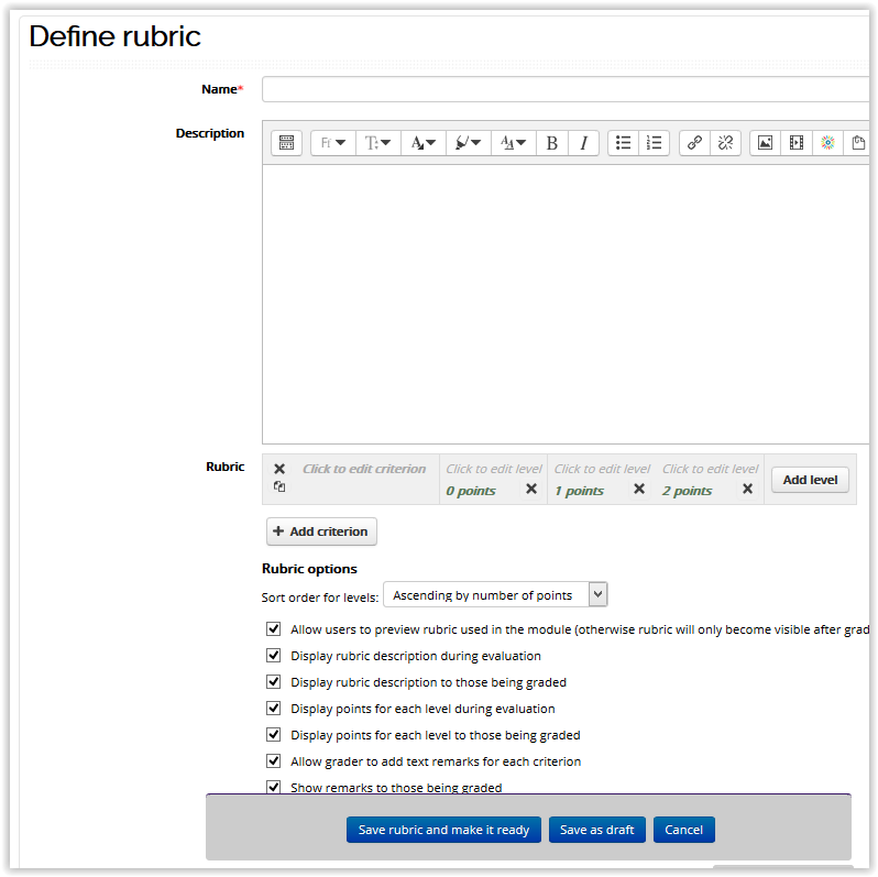 define rubric from scratch window