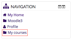 My Courses option