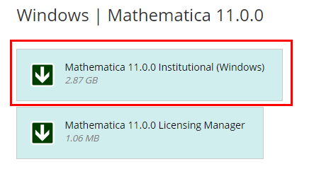 Mathematica 11 Institutional download from tigerware