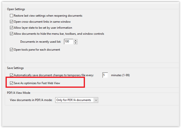 save setting options