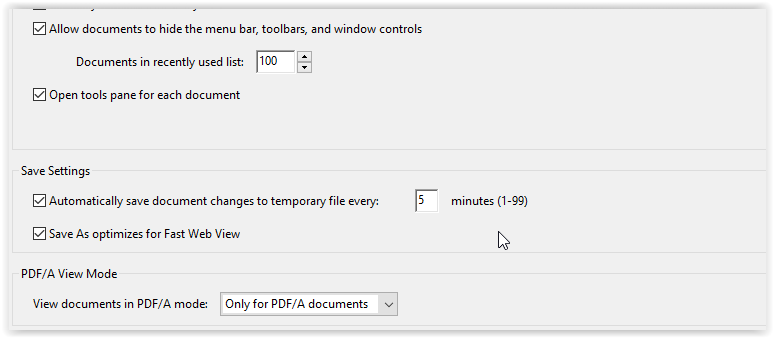 the save settings field box with the options checked