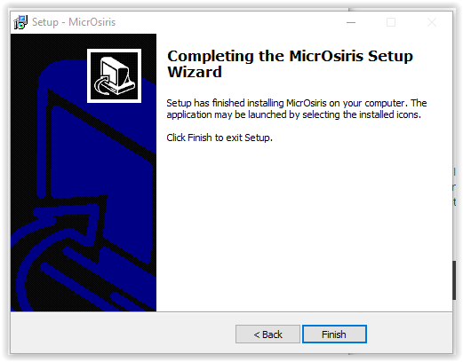 Click Finish to complete the installation process.