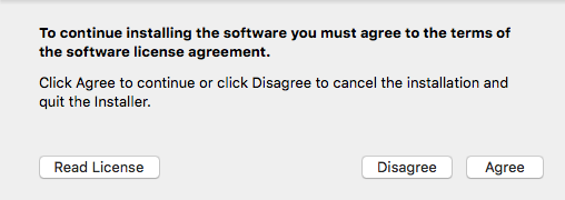 Select Agree after License
