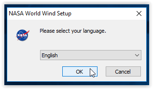 Select the desired language for the program