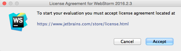 updating webstorm removed license