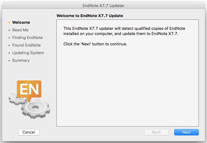 Endnote X7 Update