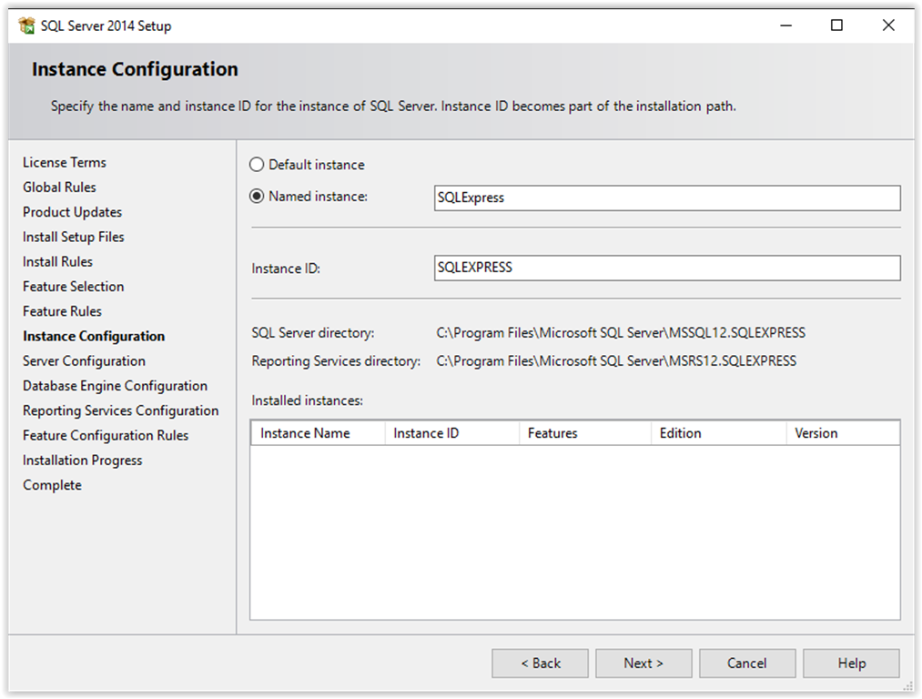 Instance Configuration