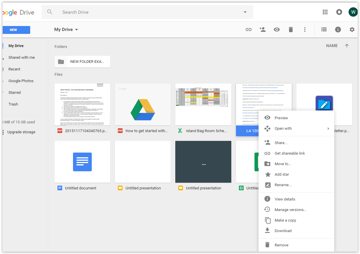 right clicking on a file to convert it to PDF
