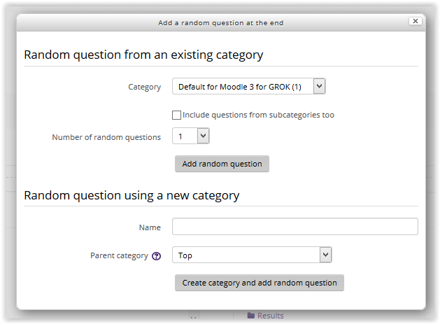 add random question pop-up window