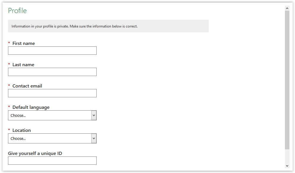 Microsoft Image user profile