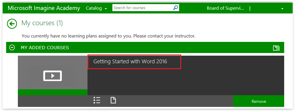 Title of the Course