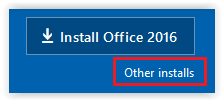 other installs link under installs button