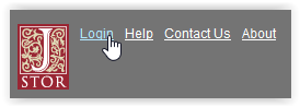 JSTOR login button