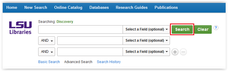 entering phrases into advanced search box