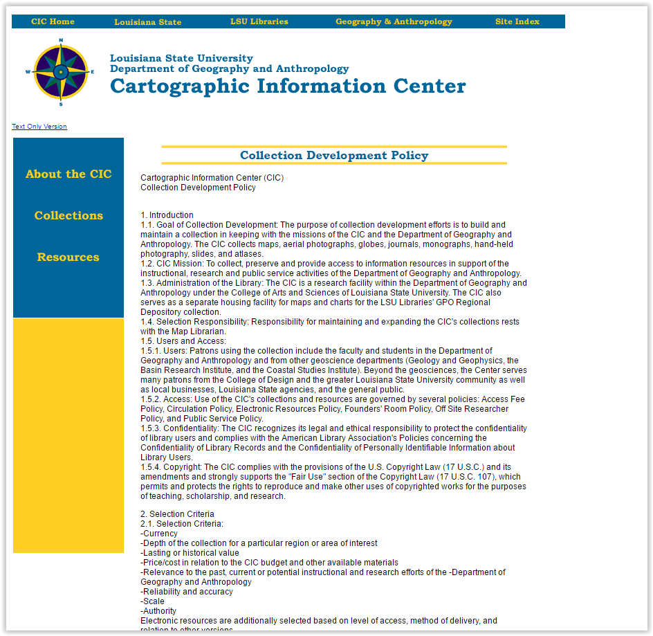 Collection Development Policy