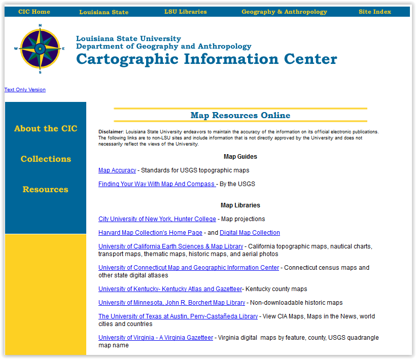 Map Resources Online window