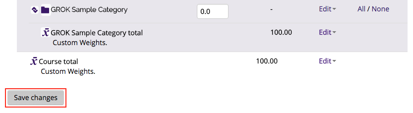 Save Changes button