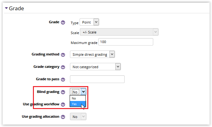 Grade section
