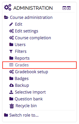 Grades option