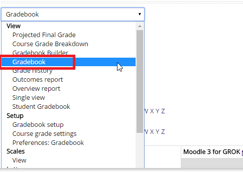 Gradebook option