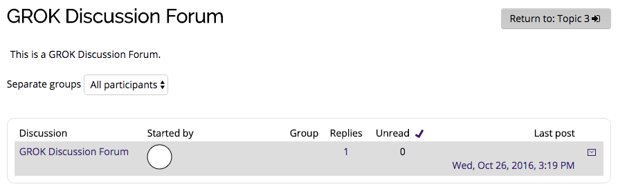 Each person posts one discussion forum example