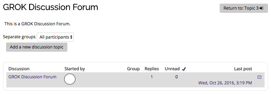Standard for general use forum example
