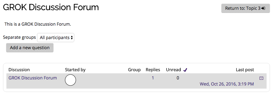 Q and A format forum example