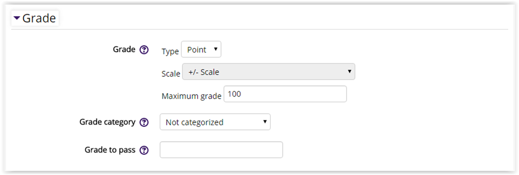 Grade Settings