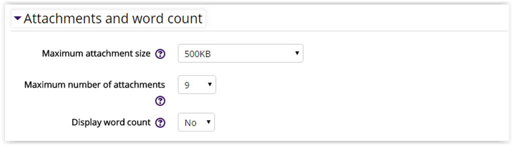 Forum Attachments and Word Count