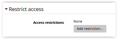 restrict access tab