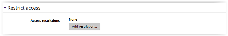 Feedback Restrict Access Settings
