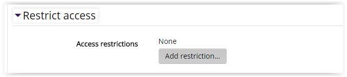 Restrict Access settings