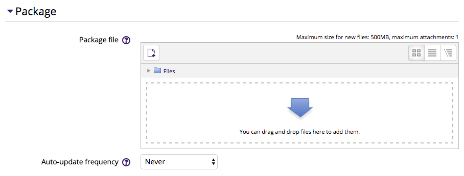 Package Settings