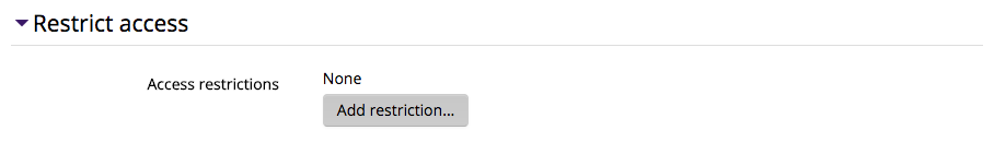 Restrict Access Settings