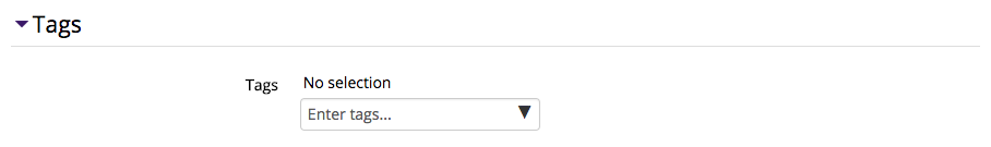 Tags Settings
