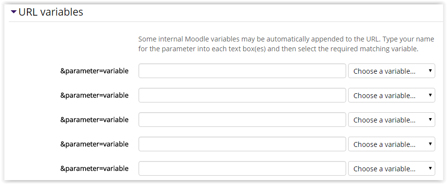 Moodle 3 URL settings