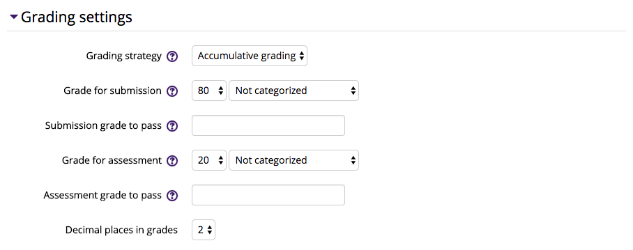 Grading Settings