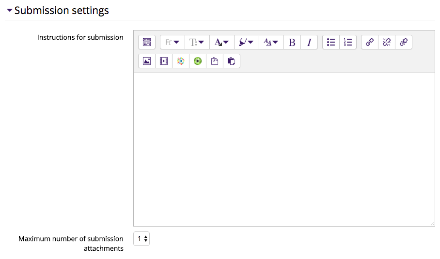 Submission Settings