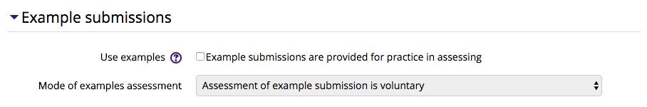 Example Submission Settings
