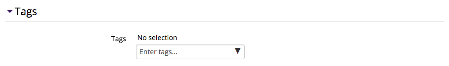 Tags Settings