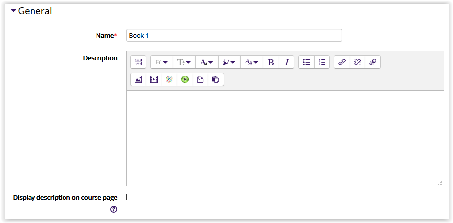 General settings