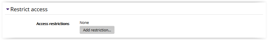 Restrict Access settings