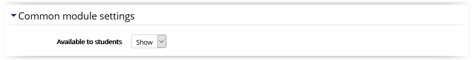 Research help settings/common module settings in moodle 3