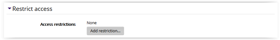 Research help settings/access restriction settings in moodle 3