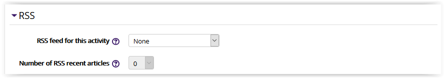 Glossary settings/RSS settings in moodle 3