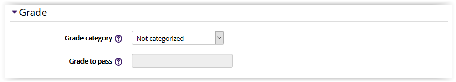 Glossary settings/grade settings in moodle 3